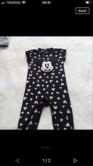Lc Waikiki yazlık kolsuz Mickey tulum