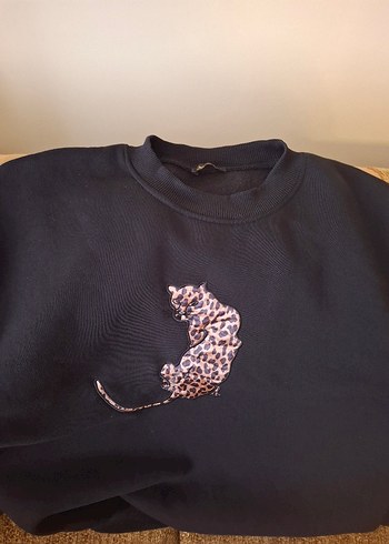 Leopar Desenli Siyah swit salaş - Görsel 4