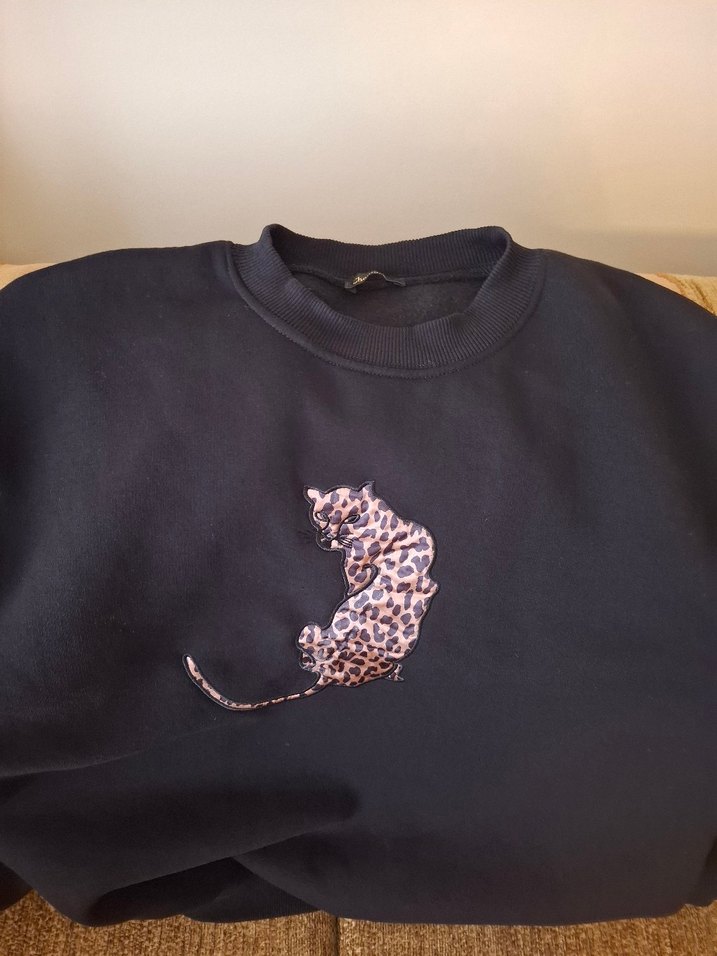 Leopar Desenli Siyah swit salaş - Görsel 3