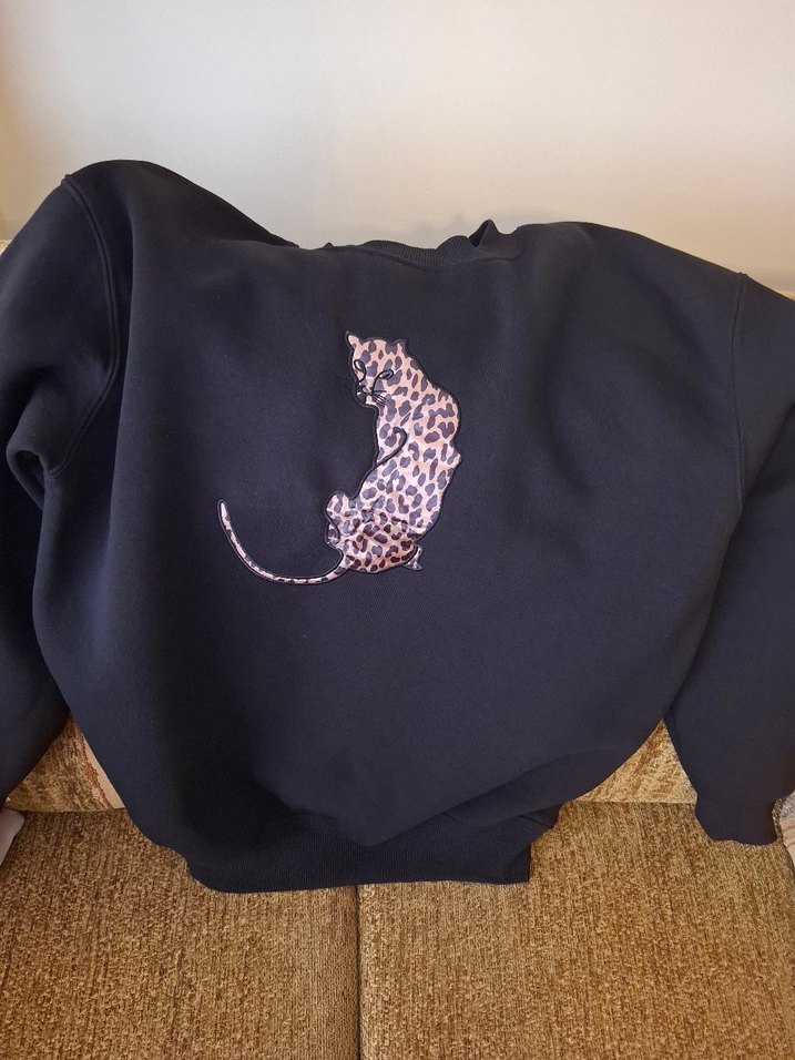 Leopar Desenli Siyah swit salaş - Görsel 2