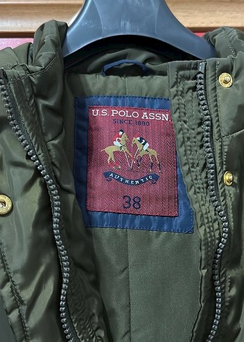 36 Beden U.s Polo Assn. haki parka ceket