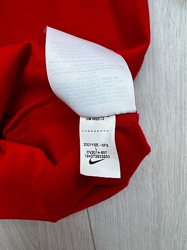 l Beden kırmızı Renk Nike kısa kollu baskılı tshirt