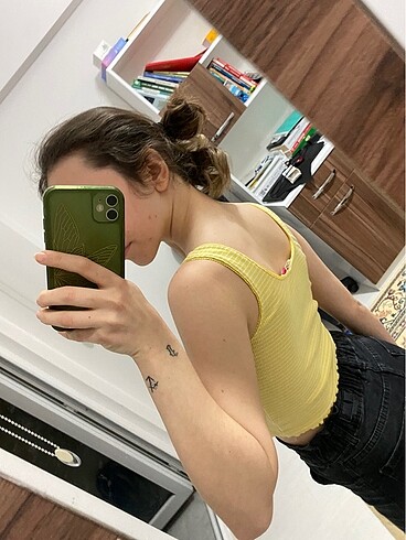 Koton koton askılı crop