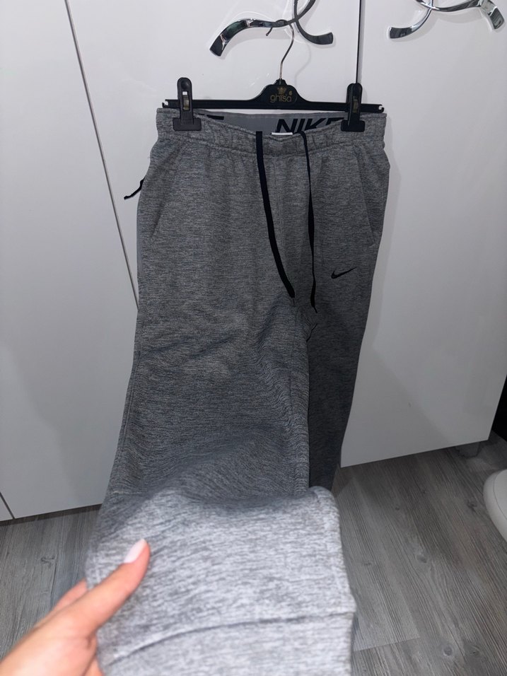 Nike Gri Belden Bağlamalı Erkek Eşofman Altı - Görsel 4