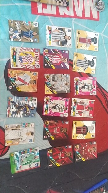  Beden 19 Adet panini orjinal 365 futbolcu kartı 