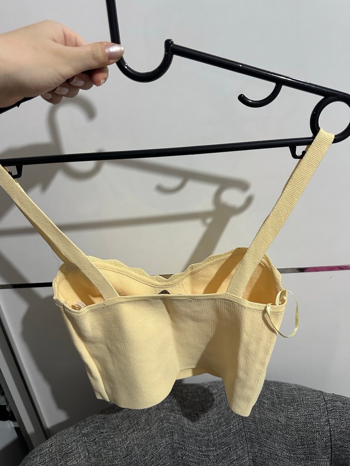 Sarı Mini Straplez Büstiyer - Görsel 2