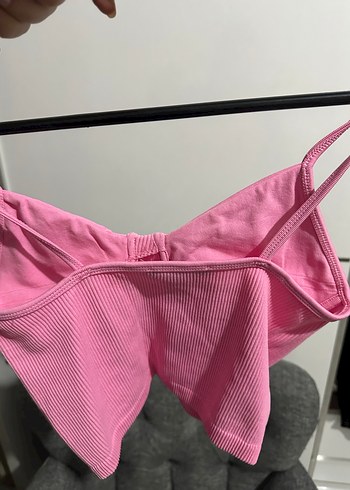 Pembe İnce Askılı Mini Büstiyer - Görsel 2