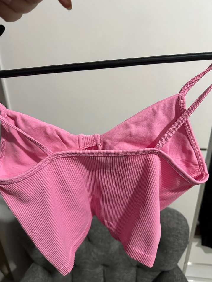 Pembe İnce Askılı Mini Büstiyer - Görsel 2