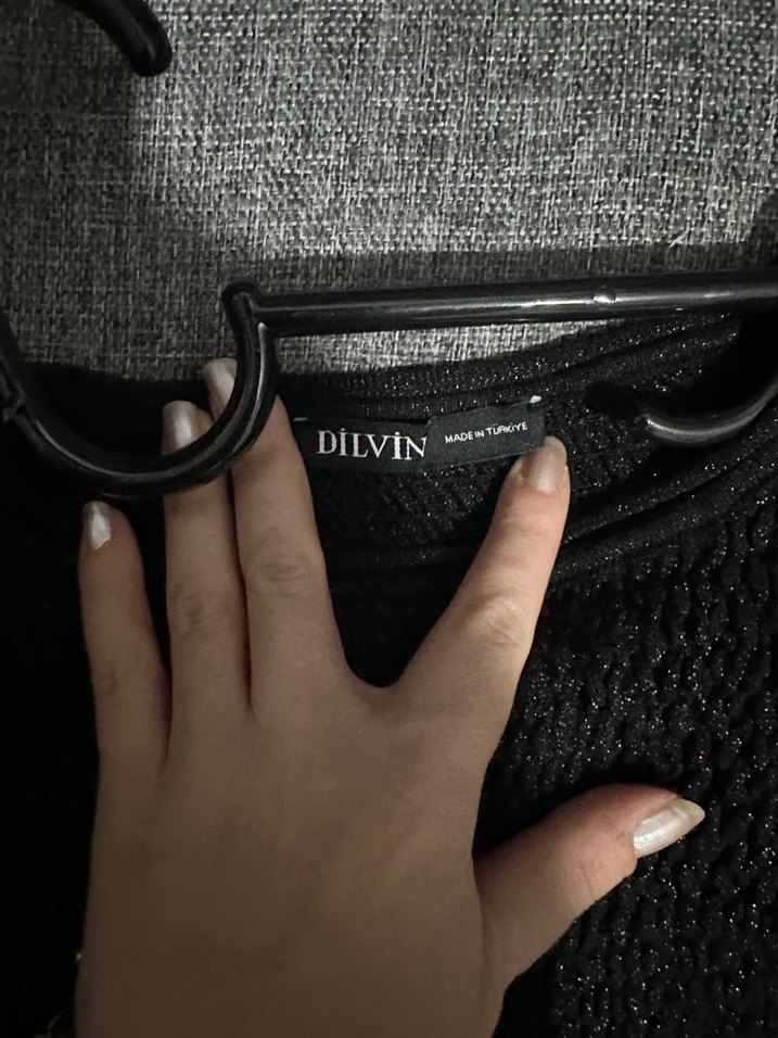 Siyah Fitilli Kadın Crop Top - Görsel 4