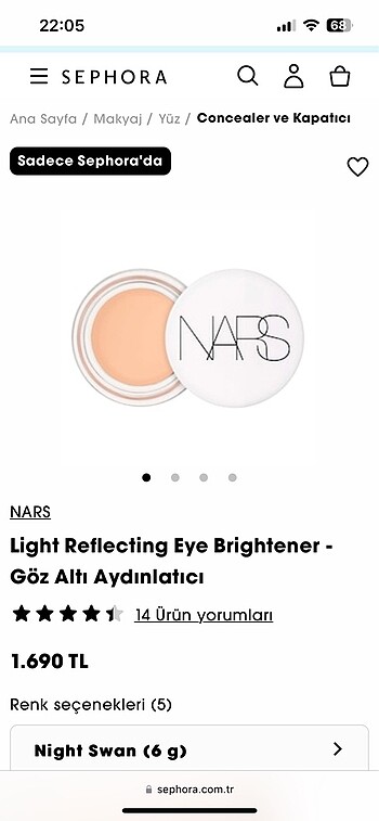 nars reflecting eye brightener