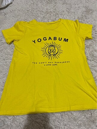 Koton sarı yogabum tişört