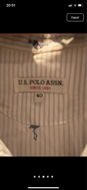 40 Beden Us Polo kadın gömlek