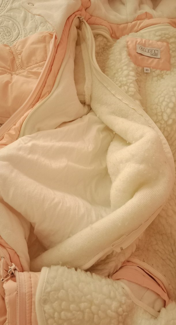 Kürklü Kapüşonlu Pembe Bebek Tulumu - Görsel 5