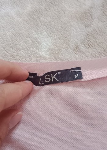 Diğer Pembe V Yakalı Kadın Kısa Kollu Tişört