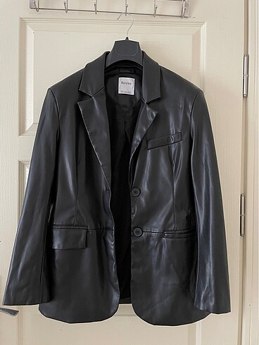 bershka deri blazer