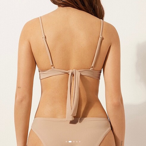 l Beden calzedonia gold simli bikini takimi