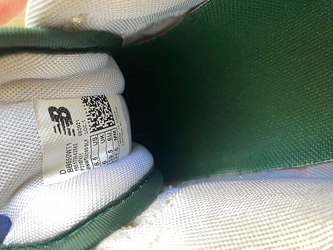 38,5 Beden beyaz Renk New Balance550 ayakkabı
