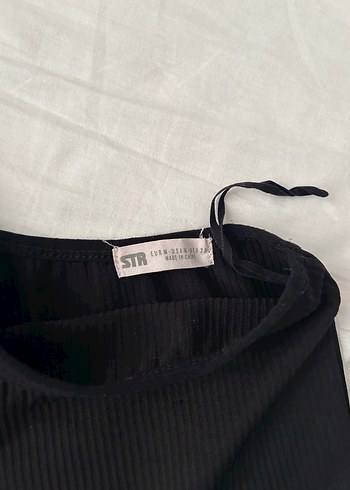 Stradivarius Tek Omuzlu Siyah Kadın Atlet