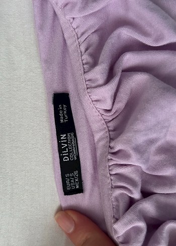 Dilvin Pembe Keten Fırfırlı Kolsuz Crop Top