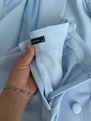 36 Beden mavi Renk Trendyolmilla bebek mavisi blazer ceket takım