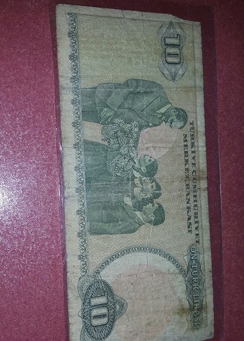 Antika Eski 10 Türk Lirası Banknot - Görsel 2