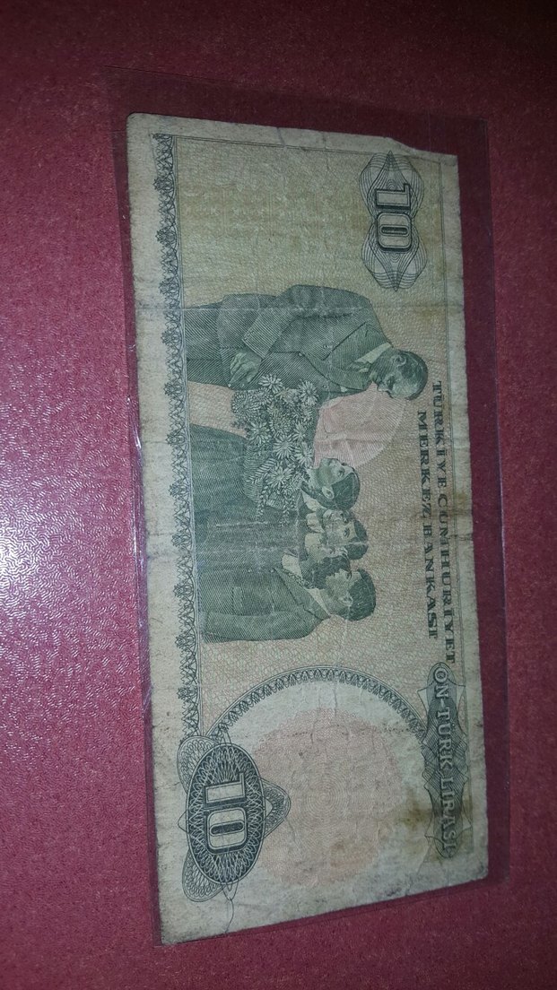 Antika Eski 10 Türk Lirası Banknot - Görsel 2