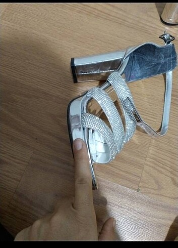 38 Beden Taşlı topuklu ayakkabı