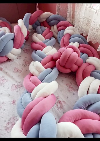 Pamuklu Pastel Renkli Örgü Bebek Koruma - Görsel 2