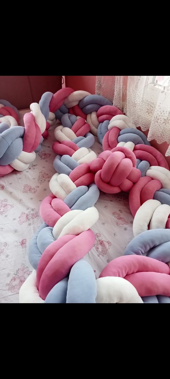 Pamuklu Pastel Renkli Örgü Bebek Koruma - Görsel 2