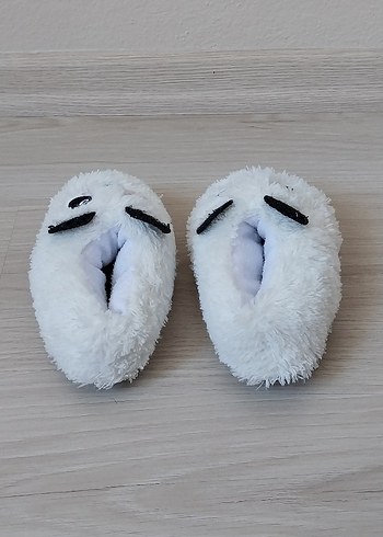 Kız Çocuk Beyaz Leopar Desenli Kürklü Ev Terliği - Görsel 3