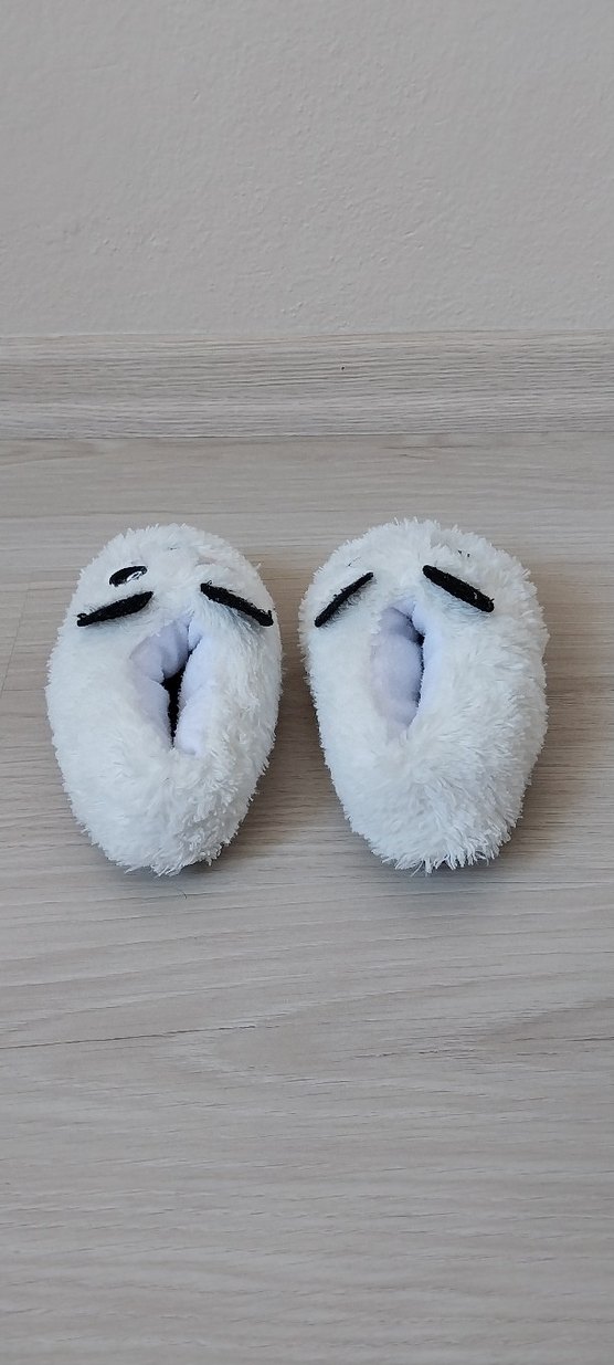 Kız Çocuk Beyaz Leopar Desenli Kürklü Ev Terliği - Görsel 3