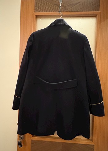 Mango Kaşe Düğmeli Siyah Kaban - Görsel 3