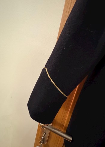 Mango Kaşe Düğmeli Siyah Kaban - Görsel 2