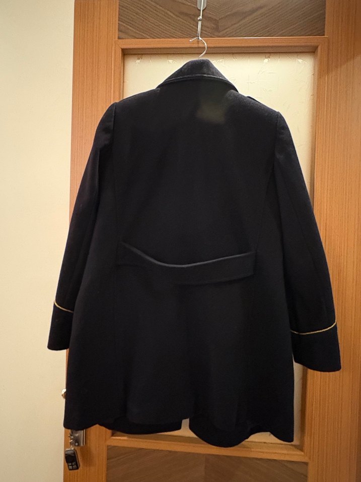 Mango Kaşe Düğmeli Siyah Kaban - Görsel 3