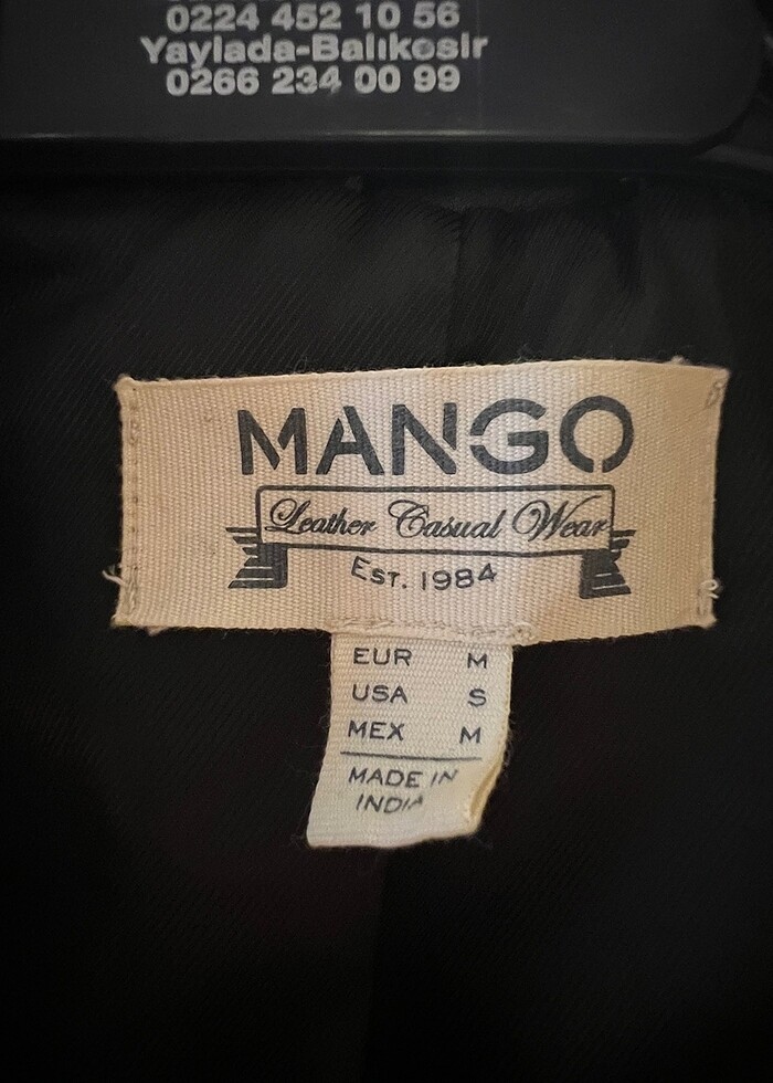 Mango deri ceket - Görsel 5