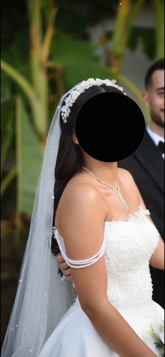 Modern Saten Straplez  Gelinlik - Görsel 3