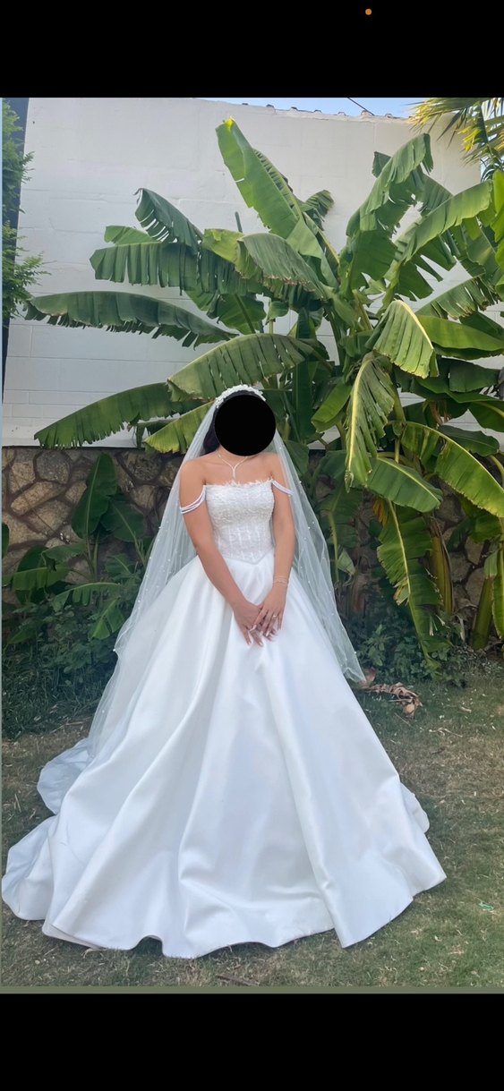 Modern Saten Straplez  Gelinlik - Görsel 5