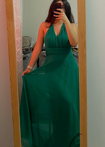 Boyundan bağlamalı elbise - Görsel 3