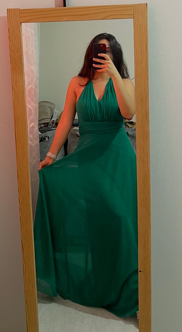 Boyundan bağlamalı elbise - Görsel 3