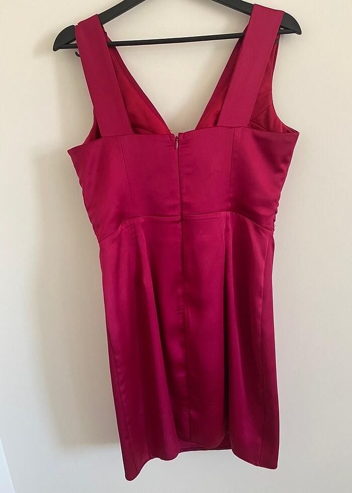 Saten kısa elbise - Görsel 3