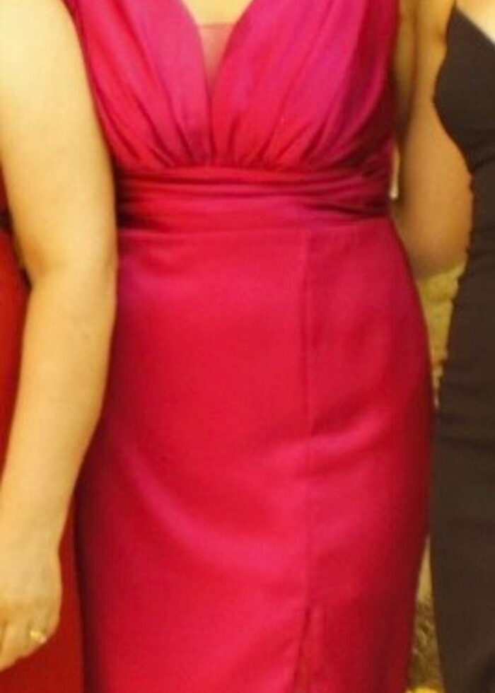 Saten kısa elbise - Görsel 4