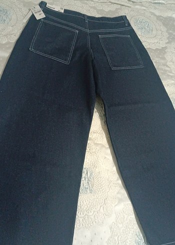 42 Beden lacivert Renk Lacivert Kadın Denim Bol Kesim Midi Jean