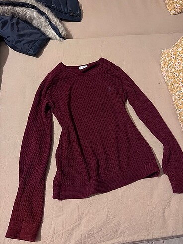 Us polo assn uspa kadın bordo kazak