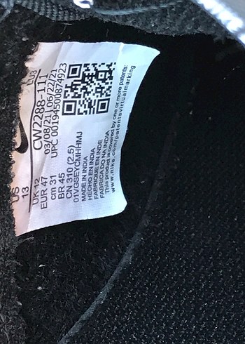 Nike Beyaz-Siyah Bağcıklı erkek Spor Ayakkabı - Görsel 6