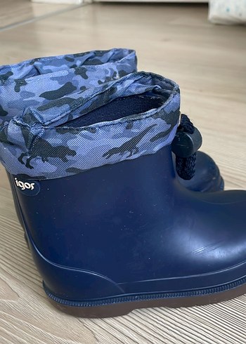 25 Beden Mavi Erkek Çocuk Lastik Botlar