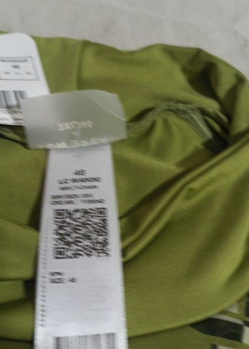 Uzun Kollu Yeşil Baskılı Kadın Tesettür haşama - Görsel 4