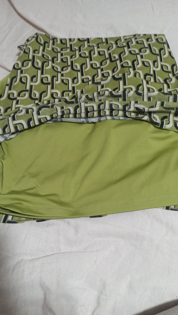 Uzun Kollu Yeşil Baskılı Kadın Tesettür haşama - Görsel 5