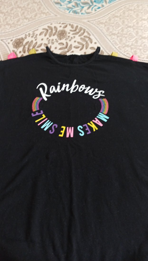 Kız Çocuk Siyah Renkli Rahat Taytlı takım - Görsel 2