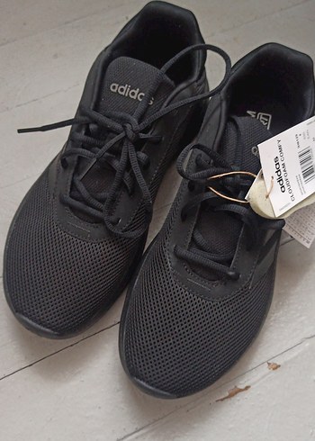 Siyah Bağcıklı Adidas Spor Ayakkabı - Görsel 5