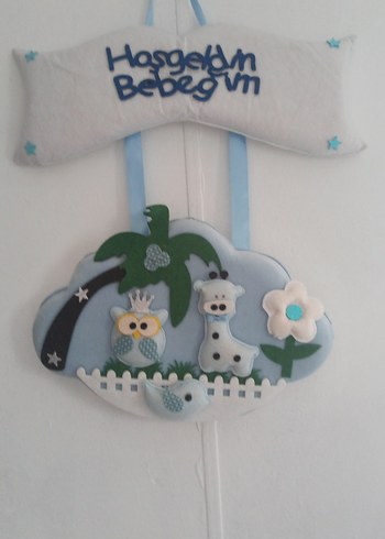 Mavi Bebek Kapı Süsü - Hoşgeldin Bebeğim - Görsel 4